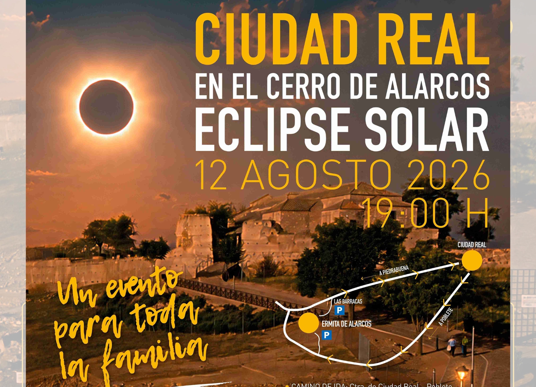 El Cerro de Alarcos será el escenario privilegiado para observar el eclipse solar del 12 de agosto