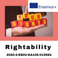 Imagen "Your Rights" y texto Rightability 2020-2-ES02-KA105-015982